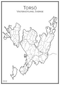 Stadskarta över Torsö