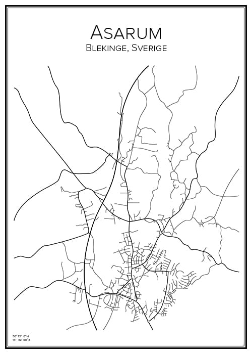 Stadskarta över Asraum
