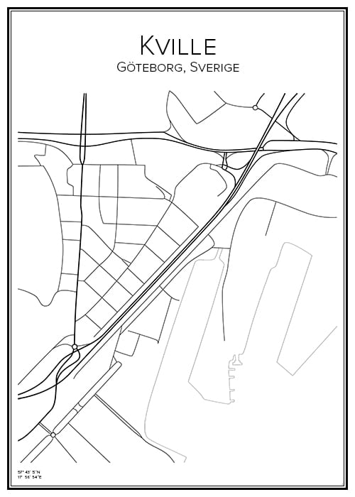 Stadskarta över Kville