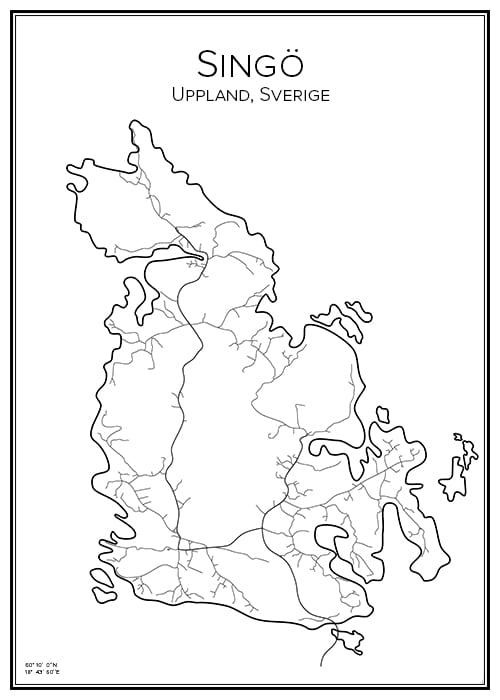 Stadskarta över Singö
