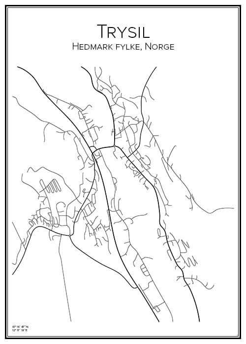 Stadskarta över Trysil