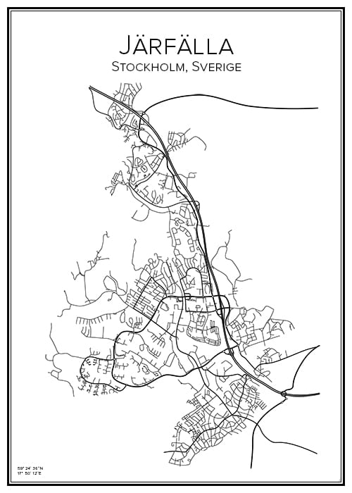 Stadskarta över Järfälla