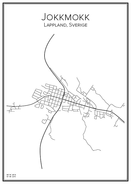 Stadskarta över Jokkmokk