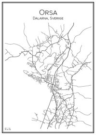 Stadskarta över Orsa