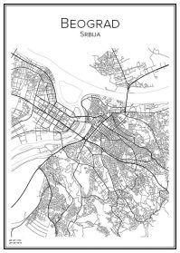 Stadskarta över Belgrad