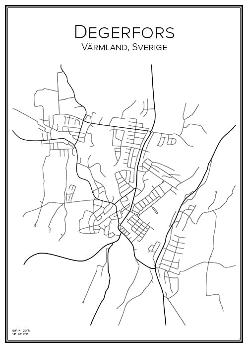Stadskarta över Degerfors