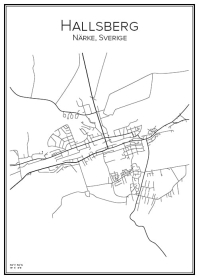 Stadskarta över Hallsberg