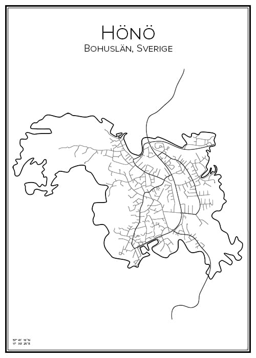 Stadskarta över Hönö
