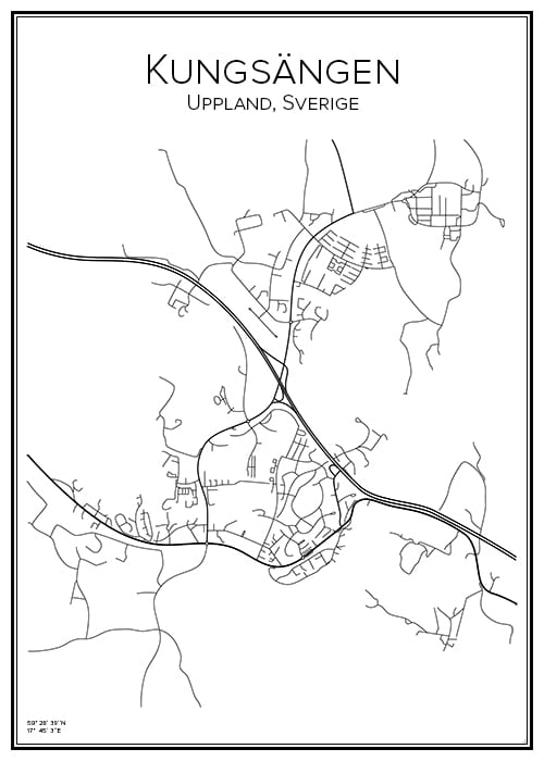 Stadskarta över Kungsängen