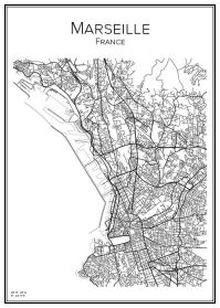 Stadskarta över Marseille