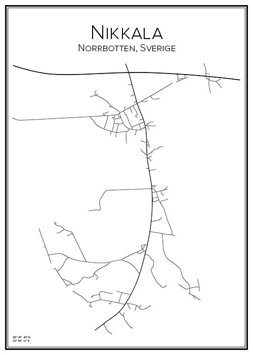 Stadskarta över Nikkala