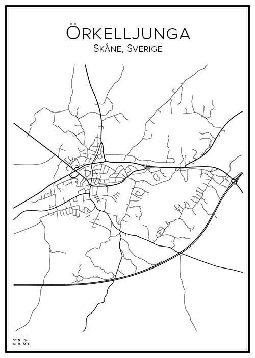 Stadskarta över Örkelljunga