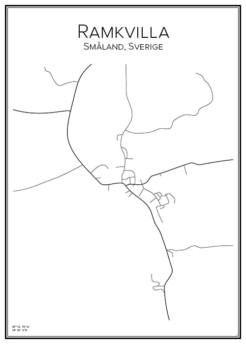 Stadskarta över Ramkvilla