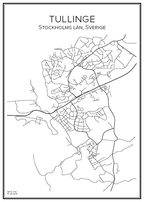 Stadskarta över Tullinge