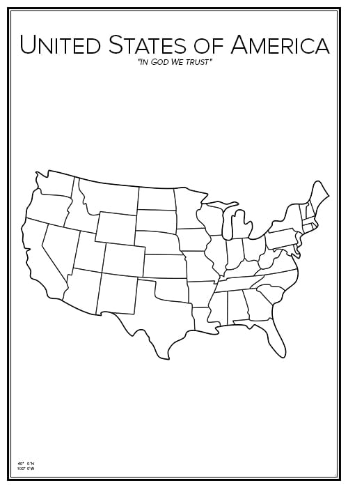 Stadskarta över USA