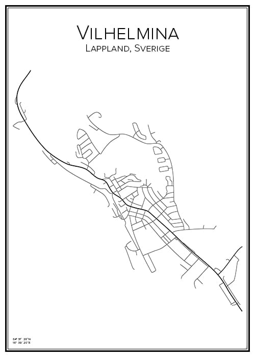 Stadskarta över Vilhelmina