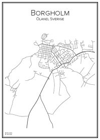 Stadskarta över Borgholm
