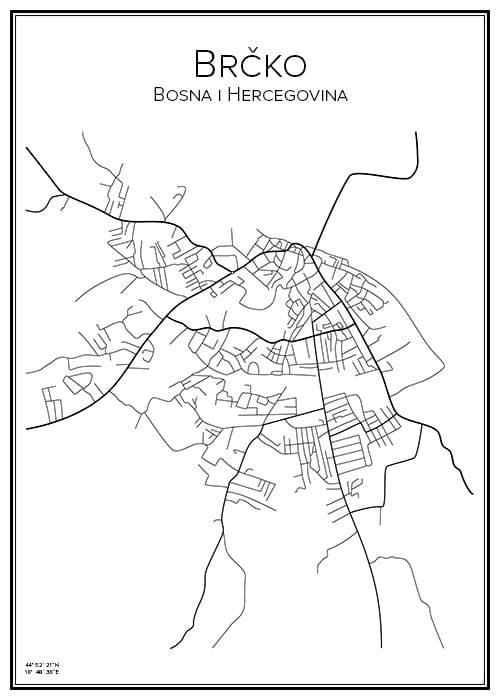 Stadskarta över Brčko