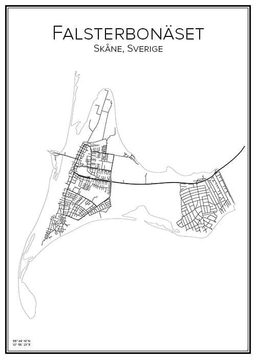 Stadskarta över Falsterbonäsetr Falsterbonäset