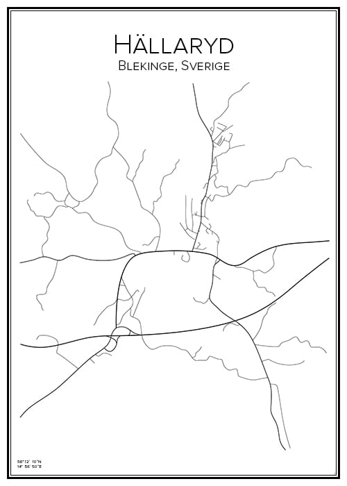 Stadskarta över Hällaryd
