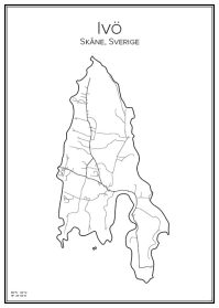Stadskarta över Ivö