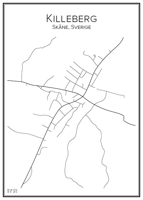 Stadskarta över Killeberg