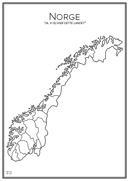 Stadskarta över Norge