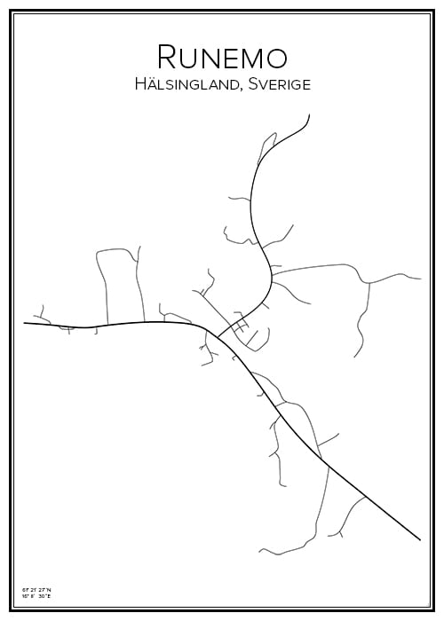 Stadskarta över Runemo