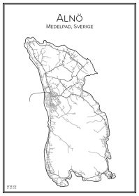 Stadskarta över Alnö