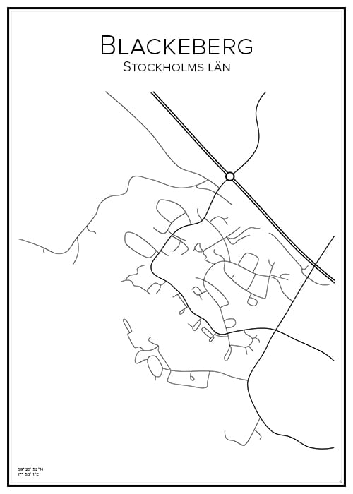 Stadskarta över Blackeberg