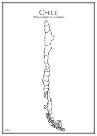 Stadskarta över Chile