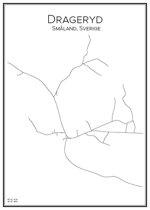 Stadskarta över Drageryd
