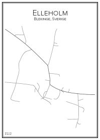 Stadskarta över Elleholm