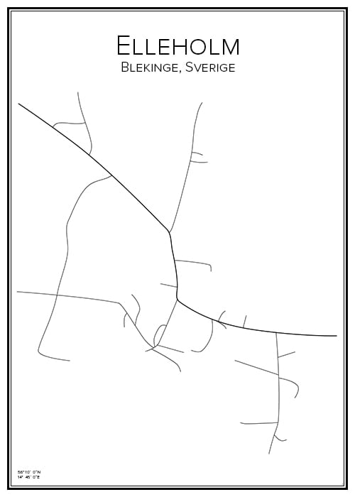Stadskarta över Elleholm