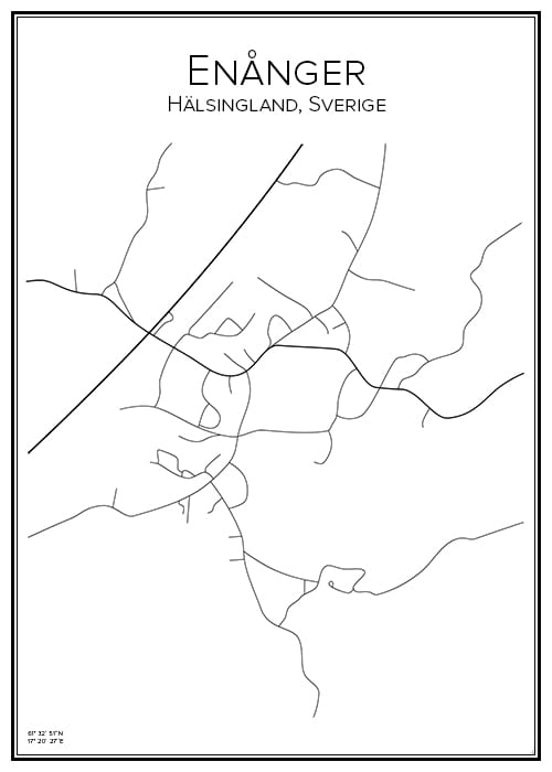 Stadskarta över Enånger