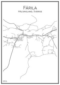 Stadskarta över Färila