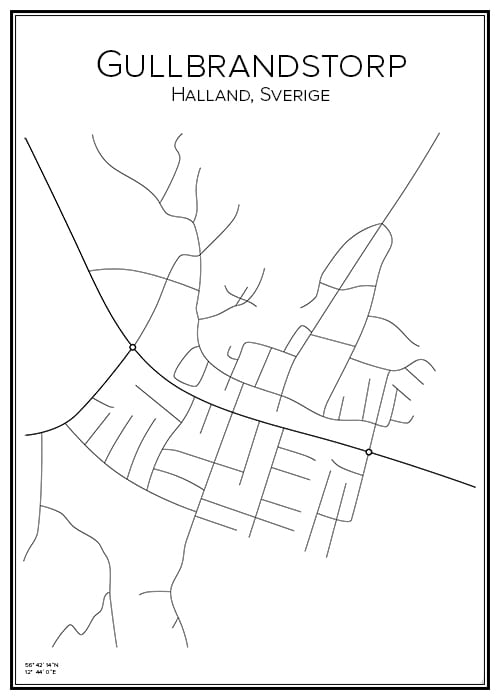 Stadskarta över Gullbrandstorp