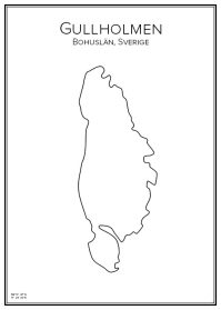Stadskarta över Gullholmen