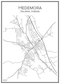 Stadskarta över Hedemora