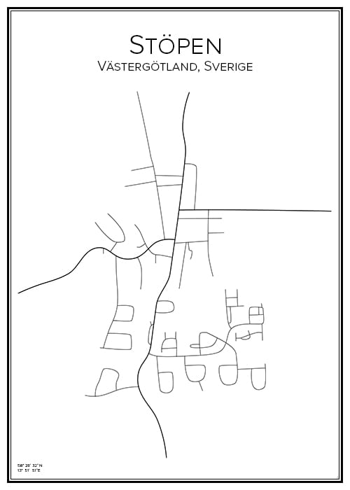 Stadskarta över Stöpen