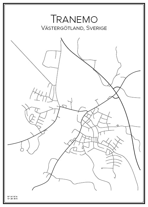 Stadskarta över Tranemo