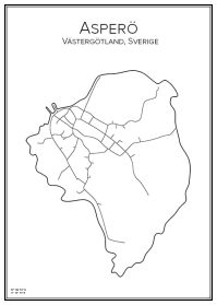 Stadskarta över Asperö