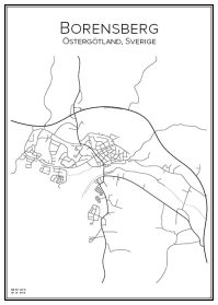 Stadskarta över Borensberg