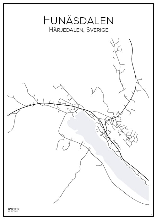 Stadskarta över Funäsdalen