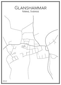 Stadskarta över Glanshammar