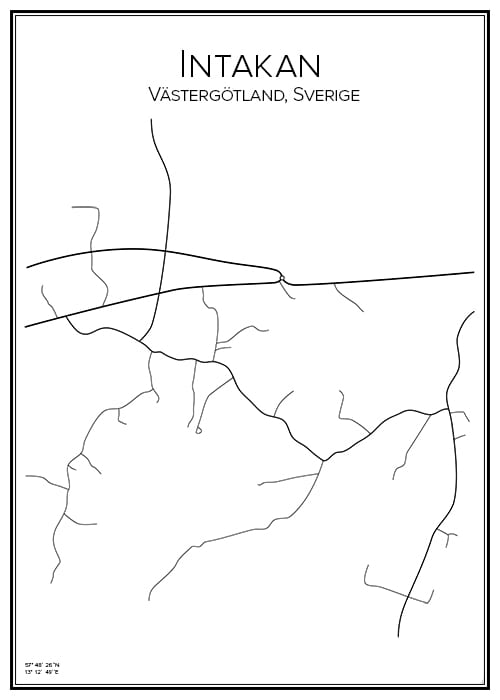 Stadskarta över Intakan