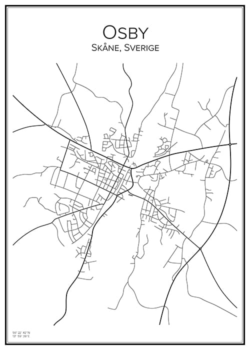 Stadskarta över Osby