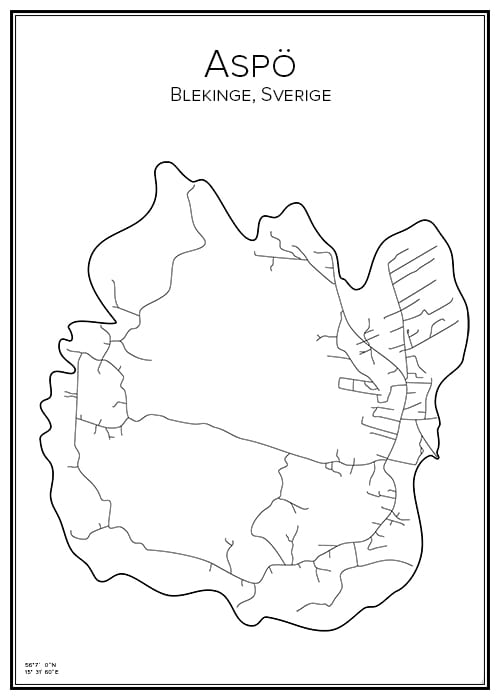 Stadskarta över Aspö
