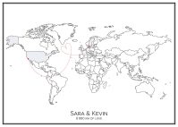Kärlekskarta Stadskarta Världskarta