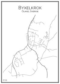 Stadskarta över Byxelkrok